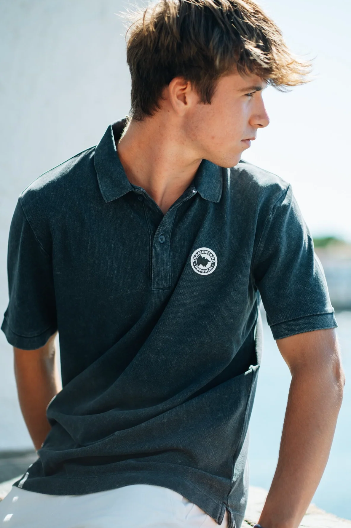 POLO VINTAGE UNISEX NEGRO - Imagen 4