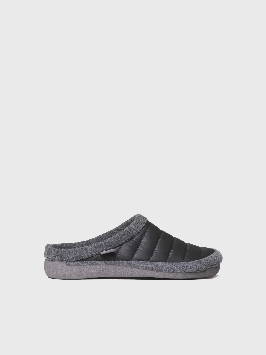 Zapatilla de casa tipo zueco en tejido acolchado y fieltro | NIX-TK - Imagen 2