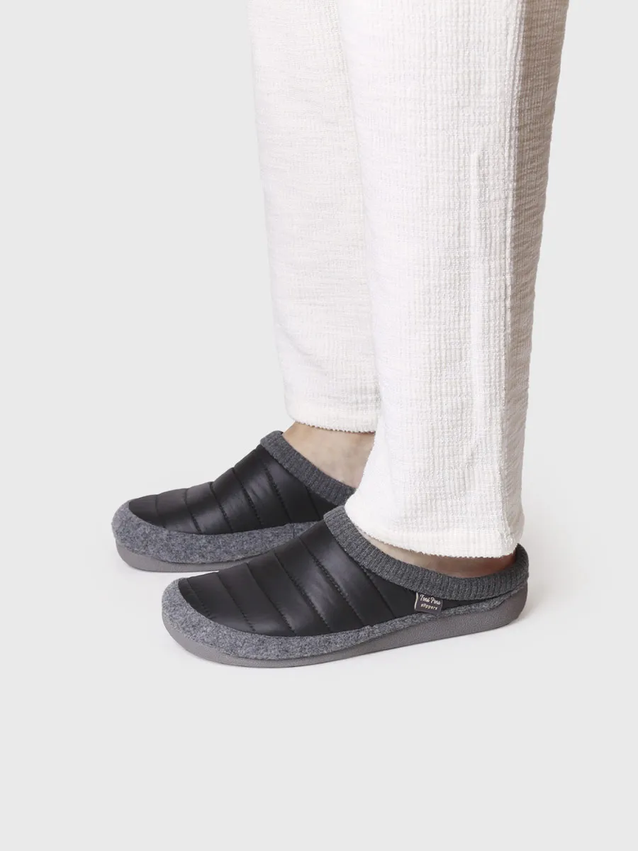 Zapatilla de casa tipo zueco en tejido acolchado y fieltro | NIX-TK - Imagen 5