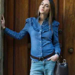 Camisa Minia Vaquera volante