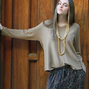 Set de  tres Collares Dorados Metálicos