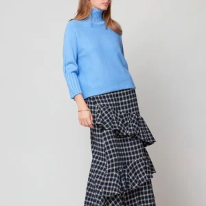 Falda Cuadros y Volantes Azul Marino