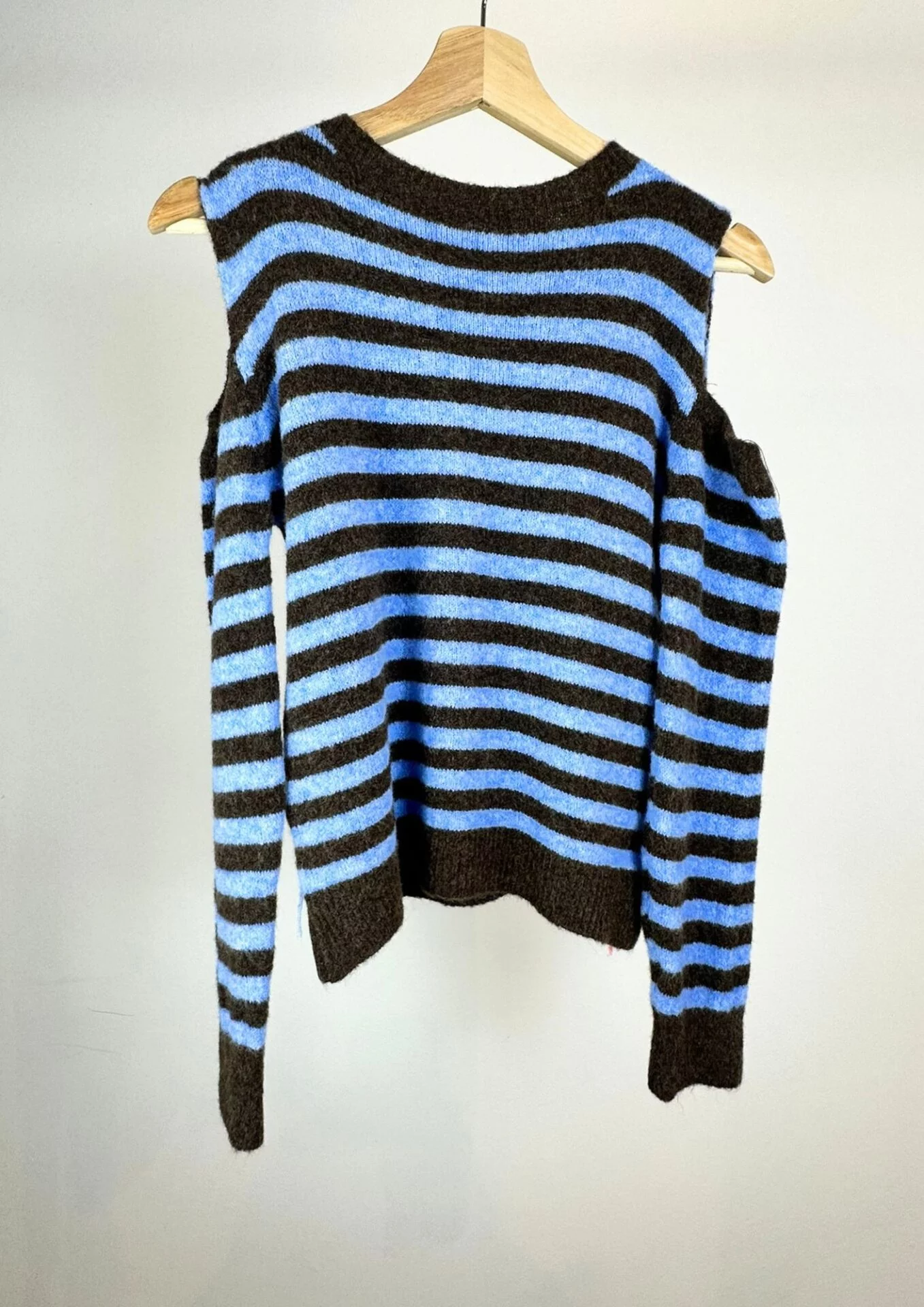 Jersey cutout rayas en azul y choco - Imagen 9