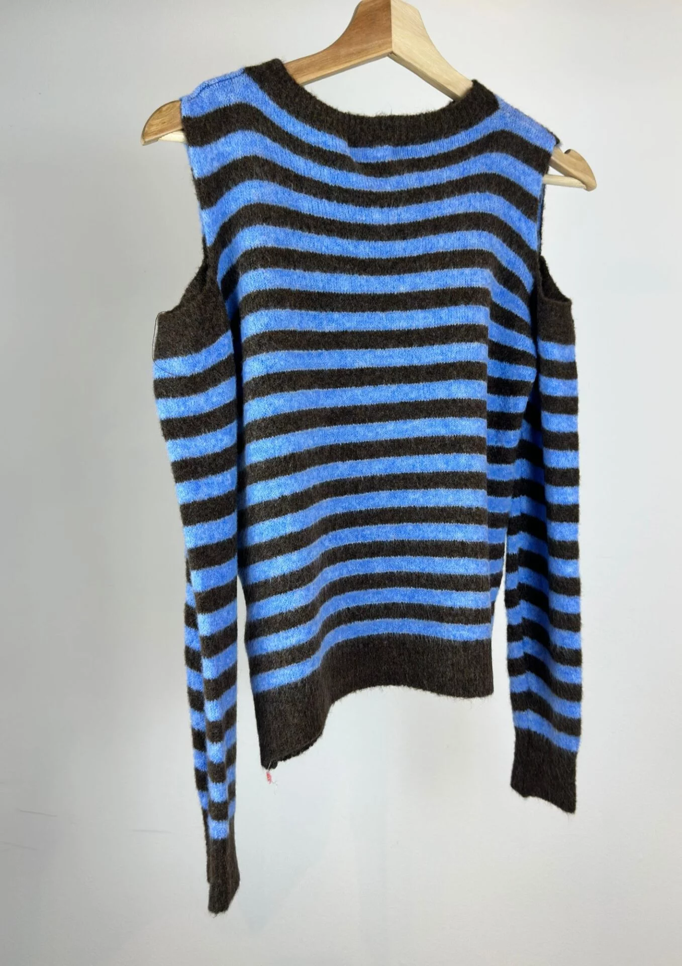 Jersey cutout rayas en azul y choco - Imagen 8