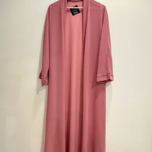Kimono Largo de Gasa Rosa Viejo